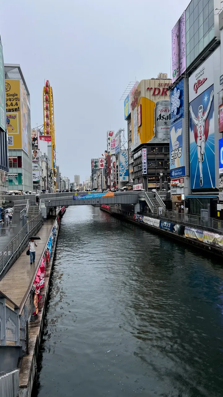 Neonreklamen am Dotonbori-Kanal, Osaka